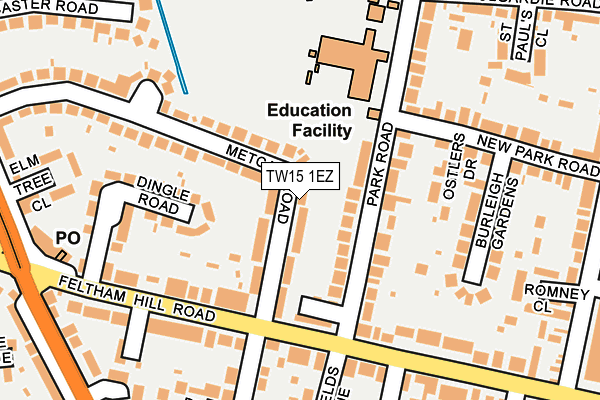 TW15 1EZ map - OS OpenMap – Local (Ordnance Survey) TW15 1EZ map - OS OpenMap – Local (Ordnance Survey)