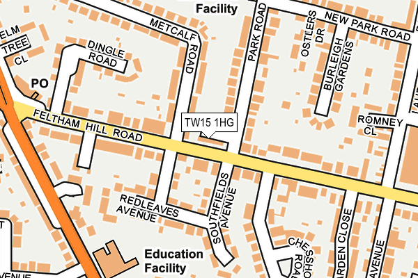 TW15 1HG map - OS OpenMap – Local (Ordnance Survey) TW15 1HG map - OS OpenMap – Local (Ordnance Survey)
