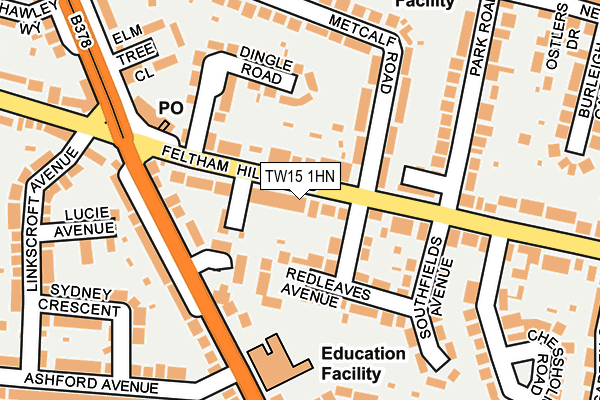 TW15 1HN map - OS OpenMap – Local (Ordnance Survey) TW15 1HN map - OS OpenMap – Local (Ordnance Survey)