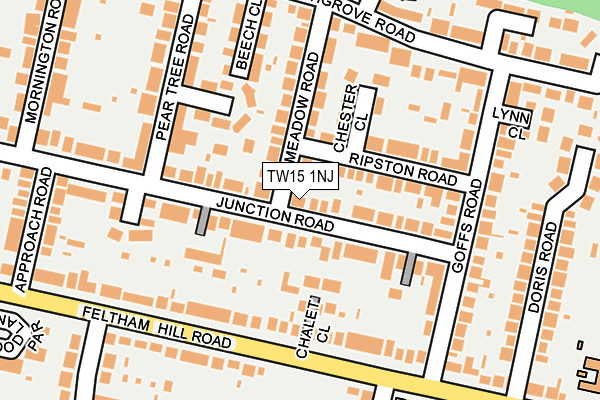 TW15 1NJ map - OS OpenMap – Local (Ordnance Survey) TW15 1NJ map - OS OpenMap – Local (Ordnance Survey)