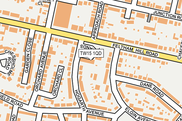 TW15 1QD map - OS OpenMap – Local (Ordnance Survey) TW15 1QD map - OS OpenMap – Local (Ordnance Survey)