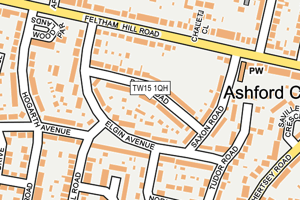 TW15 1QH map - OS OpenMap – Local (Ordnance Survey) TW15 1QH map - OS OpenMap – Local (Ordnance Survey)
