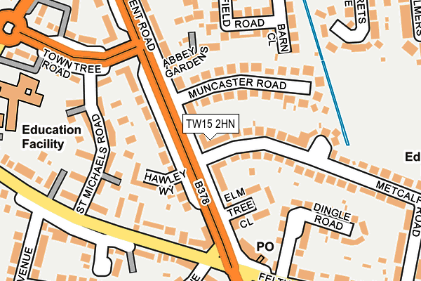 TW15 2HN map - OS OpenMap – Local (Ordnance Survey) TW15 2HN map - OS OpenMap – Local (Ordnance Survey)