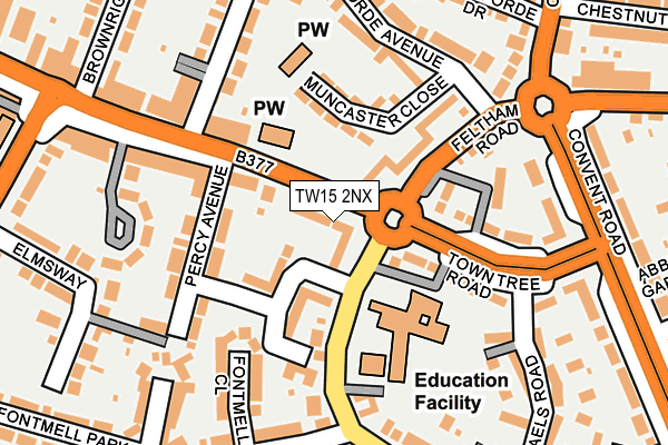 TW15 2NX map - OS OpenMap – Local (Ordnance Survey) TW15 2NX map - OS OpenMap – Local (Ordnance Survey)