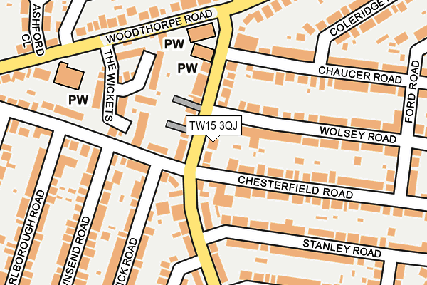 TW15 3QJ map - OS OpenMap – Local (Ordnance Survey) TW15 3QJ map - OS OpenMap – Local (Ordnance Survey)