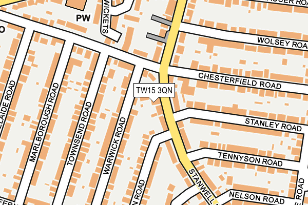 TW15 3QN map - OS OpenMap – Local (Ordnance Survey) TW15 3QN map - OS OpenMap – Local (Ordnance Survey)