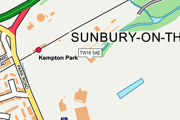 TW16 5AE map - OS OpenMap – Local (Ordnance Survey) TW16 5AE map - OS OpenMap – Local (Ordnance Survey)
