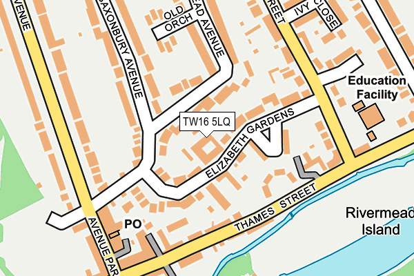 TW16 5LQ map - OS OpenMap – Local (Ordnance Survey) TW16 5LQ map - OS OpenMap – Local (Ordnance Survey)