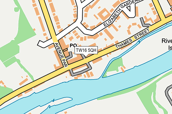 TW16 5QH map - OS OpenMap – Local (Ordnance Survey) TW16 5QH map - OS OpenMap – Local (Ordnance Survey)