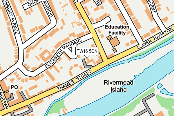 TW16 5QN map - OS OpenMap – Local (Ordnance Survey) TW16 5QN map - OS OpenMap – Local (Ordnance Survey)