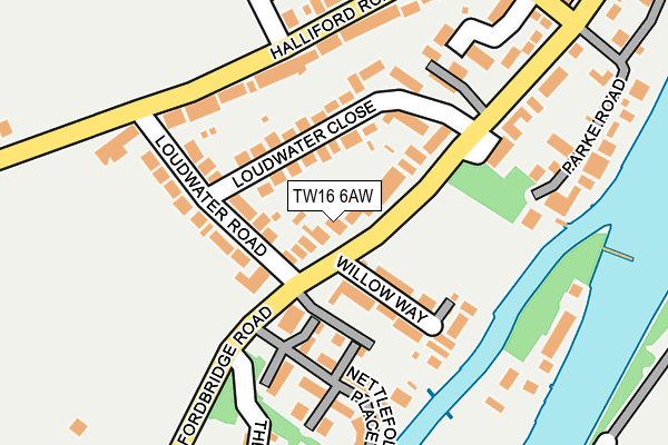 TW16 6AW map - OS OpenMap – Local (Ordnance Survey) TW16 6AW map - OS OpenMap – Local (Ordnance Survey)