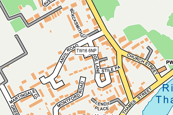 TW16 6NP map - OS OpenMap – Local (Ordnance Survey) TW16 6NP map - OS OpenMap – Local (Ordnance Survey)
