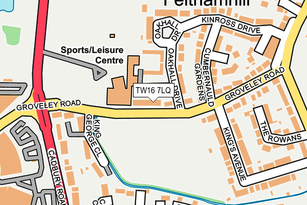 TW16 7LQ map - OS OpenMap – Local (Ordnance Survey) TW16 7LQ map - OS OpenMap – Local (Ordnance Survey)