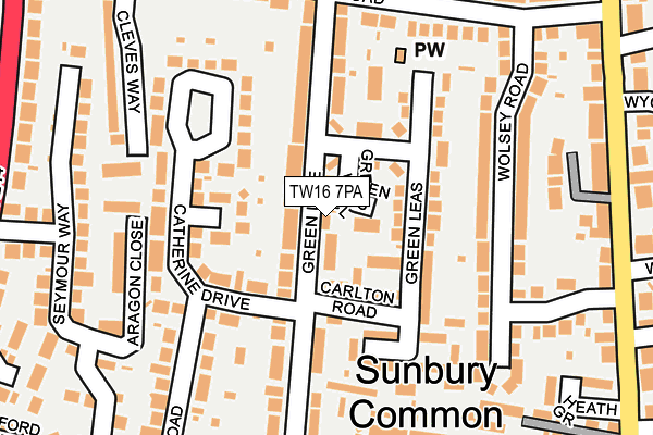 TW16 7PA map - OS OpenMap – Local (Ordnance Survey) TW16 7PA map - OS OpenMap – Local (Ordnance Survey)
