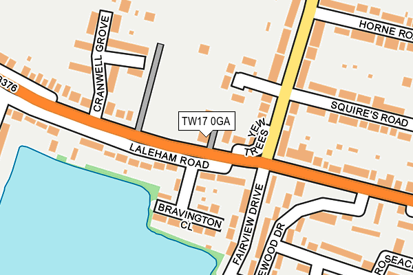 TW17 0GA map - OS OpenMap – Local (Ordnance Survey) TW17 0GA map - OS OpenMap – Local (Ordnance Survey)