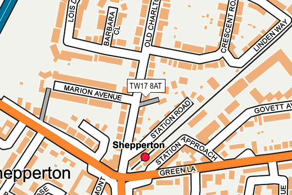 TW17 8AT map - OS OpenMap – Local (Ordnance Survey) TW17 8AT map - OS OpenMap – Local (Ordnance Survey)