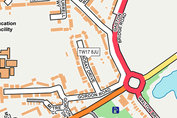 TW17 8JU map - OS OpenMap – Local (Ordnance Survey) TW17 8JU map - OS OpenMap – Local (Ordnance Survey)