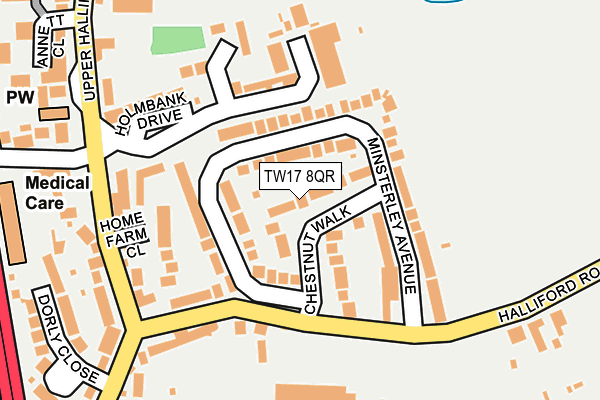 TW17 8QR map - OS OpenMap – Local (Ordnance Survey) TW17 8QR map - OS OpenMap – Local (Ordnance Survey)
