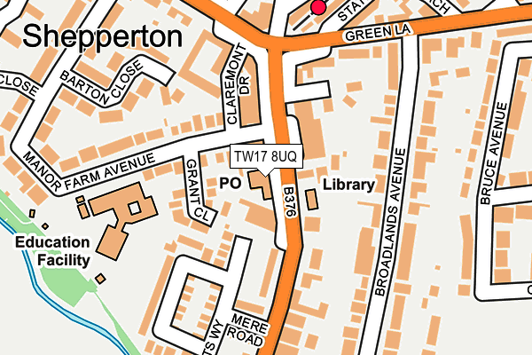 TW17 8UQ map - OS OpenMap – Local (Ordnance Survey) TW17 8UQ map - OS OpenMap – Local (Ordnance Survey)