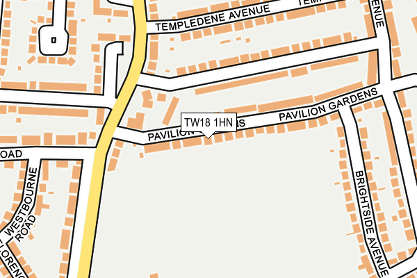 TW18 1HN map - OS OpenMap – Local (Ordnance Survey) TW18 1HN map - OS OpenMap – Local (Ordnance Survey)