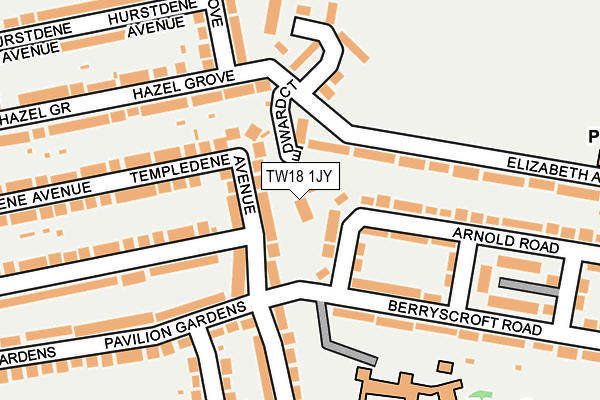 TW18 1JY map - OS OpenMap – Local (Ordnance Survey) TW18 1JY map - OS OpenMap – Local (Ordnance Survey)
