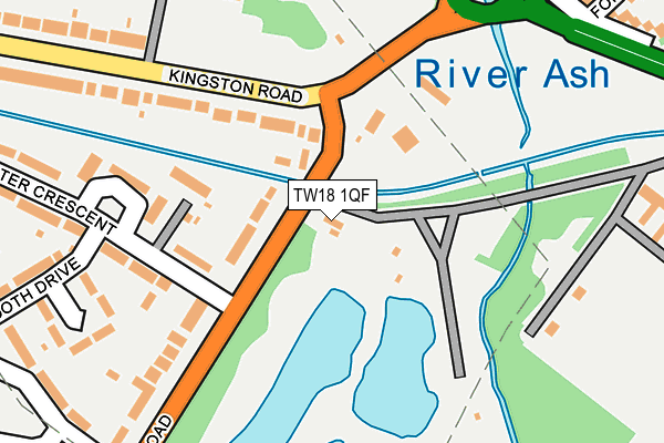 TW18 1QF map - OS OpenMap – Local (Ordnance Survey)
