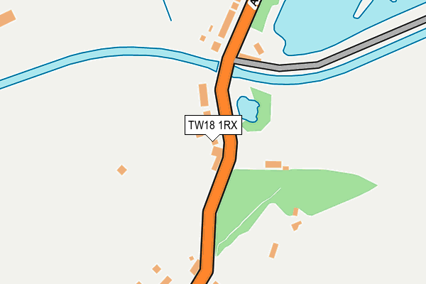 TW18 1RX map - OS OpenMap – Local (Ordnance Survey) TW18 1RX map - OS OpenMap – Local (Ordnance Survey)