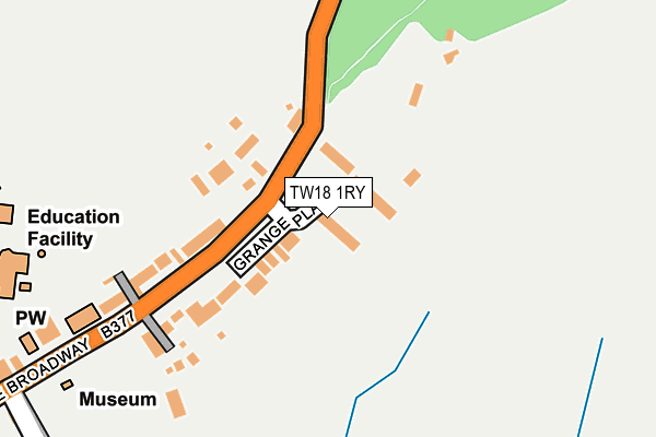 TW18 1RY map - OS OpenMap – Local (Ordnance Survey) TW18 1RY map - OS OpenMap – Local (Ordnance Survey)