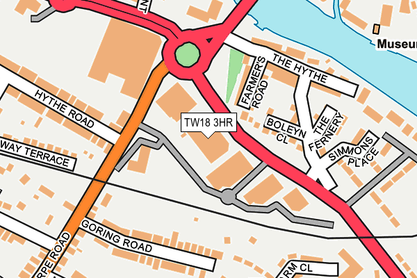TW18 3HR map - OS OpenMap – Local (Ordnance Survey) TW18 3HR map - OS OpenMap – Local (Ordnance Survey)