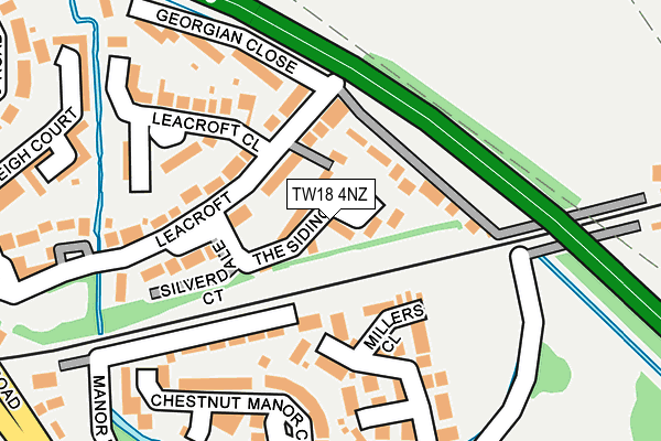TW18 4NZ map - OS OpenMap – Local (Ordnance Survey) TW18 4NZ map - OS OpenMap – Local (Ordnance Survey)