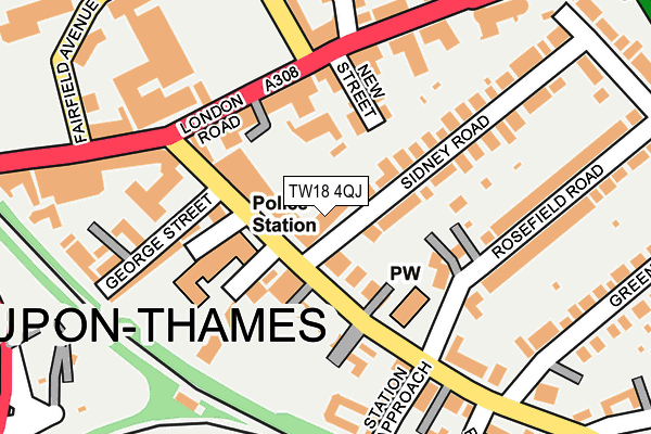 TW18 4QJ map - OS OpenMap – Local (Ordnance Survey) TW18 4QJ map - OS OpenMap – Local (Ordnance Survey)