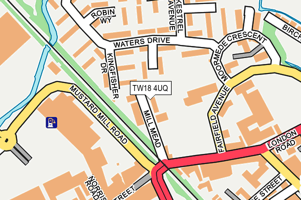 TW18 4UQ map - OS OpenMap – Local (Ordnance Survey) TW18 4UQ map - OS OpenMap – Local (Ordnance Survey)