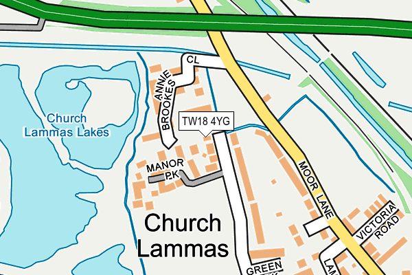 TW18 4YG map - OS OpenMap – Local (Ordnance Survey)