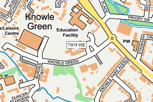 TW18 9SE map - OS OpenMap – Local (Ordnance Survey) TW18 9SE map - OS OpenMap – Local (Ordnance Survey)