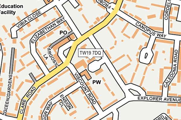 TW19 7DQ map - OS OpenMap – Local (Ordnance Survey) TW19 7DQ map - OS OpenMap – Local (Ordnance Survey)