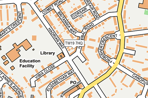 TW19 7HQ map - OS OpenMap – Local (Ordnance Survey) TW19 7HQ map - OS OpenMap – Local (Ordnance Survey)