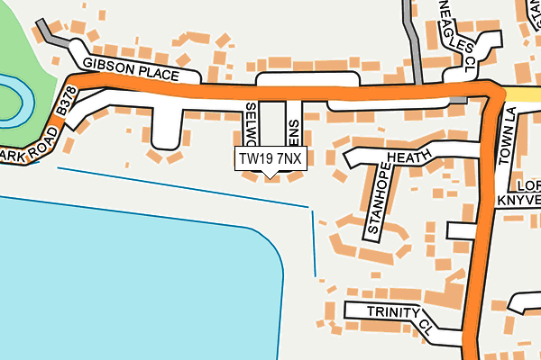 TW19 7NX map - OS OpenMap – Local (Ordnance Survey) TW19 7NX map - OS OpenMap – Local (Ordnance Survey)