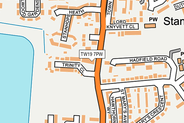 TW19 7PW map - OS OpenMap – Local (Ordnance Survey) TW19 7PW map - OS OpenMap – Local (Ordnance Survey)