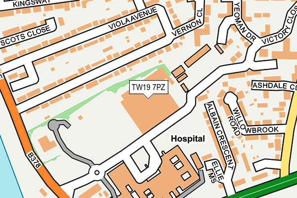 TW19 7PZ map - OS OpenMap – Local (Ordnance Survey) TW19 7PZ map - OS OpenMap – Local (Ordnance Survey)