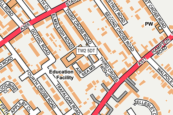 TW2 5DT map - OS OpenMap – Local (Ordnance Survey) TW2 5DT map - OS OpenMap – Local (Ordnance Survey)