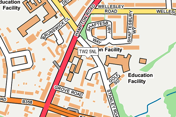 TW2 5NL map - OS OpenMap – Local (Ordnance Survey) TW2 5NL map - OS OpenMap – Local (Ordnance Survey)