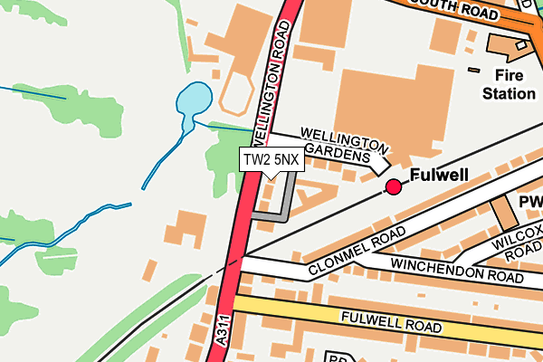 TW2 5NX map - OS OpenMap – Local (Ordnance Survey) TW2 5NX map - OS OpenMap – Local (Ordnance Survey)