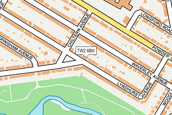 TW2 6BX map - OS OpenMap – Local (Ordnance Survey) TW2 6BX map - OS OpenMap – Local (Ordnance Survey)