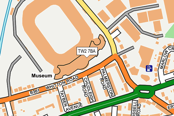 TW2 7BA map - OS OpenMap – Local (Ordnance Survey) TW2 7BA map - OS OpenMap – Local (Ordnance Survey)