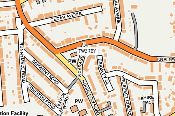 TW2 7BY map - OS OpenMap – Local (Ordnance Survey) TW2 7BY map - OS OpenMap – Local (Ordnance Survey)