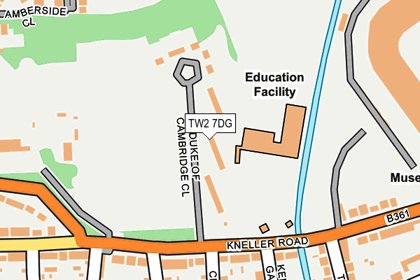 TW2 7DG map - OS OpenMap – Local (Ordnance Survey)