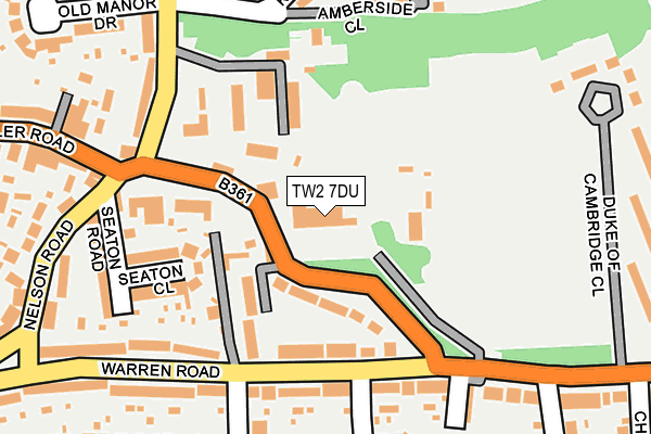 TW2 7DU map - OS OpenMap – Local (Ordnance Survey) TW2 7DU map - OS OpenMap – Local (Ordnance Survey)