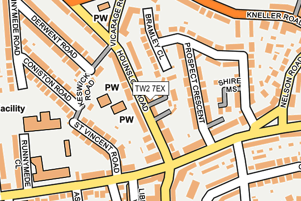 TW2 7EX map - OS OpenMap – Local (Ordnance Survey) TW2 7EX map - OS OpenMap – Local (Ordnance Survey)
