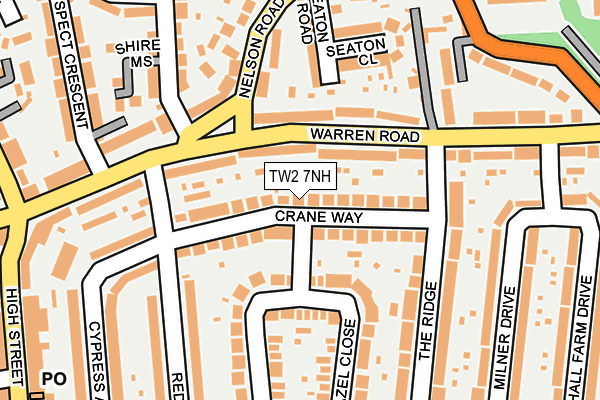 TW2 7NH map - OS OpenMap – Local (Ordnance Survey) TW2 7NH map - OS OpenMap – Local (Ordnance Survey)