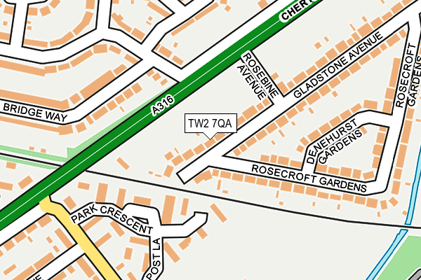 TW2 7QA map - OS OpenMap – Local (Ordnance Survey) TW2 7QA map - OS OpenMap – Local (Ordnance Survey)